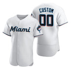 Custom Miami Marlins White BFRAILEY 2020 Stitched Flex Base Jersey