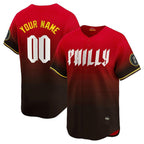 Custom Philadelphia Phillies Active Player Red BFRAILEY 2024 City Connect Limited Stitched Jersey