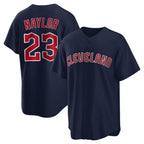 Cleveland Guardians #23 Bo Naylor Player Navy BFRAILEY Game Home Stitched Jerseys