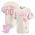 Custom Atlanta Braves Bubblegum Pink Vapor Premier Limited Jersey ¨C Cream BFRAILEY