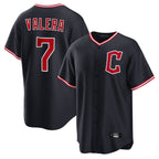 Cleveland Guardians #7 George Valera Player Navy BFRAILEY Home Game Stitched Jerseys