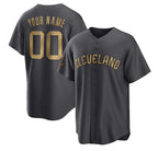 Custom Cleveland Guardians Active Player Charcoal BFRAILEY 2022 All-Star Cool Base Stitched Jersey