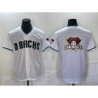 Arizona Diamondbacks White BFRAILEY Team Big Logo Cool Base Stitched Jersey 2
