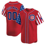 Custom Chicago Cubs 2024 Independence Day Vapor Premier Limited Jersey ¨C Red BFRAILEY