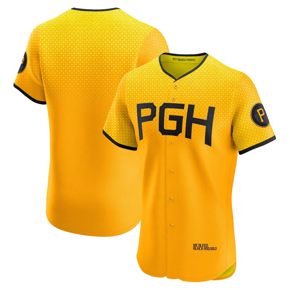 Pittsburgh Pirates Gold BFRAILEY City Connect Elite Jersey