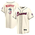 Atlanta Braves #3 Dale Murphy Player Cream BFRAILEY USA 250 Fourth Of July Limited Home Game Stitched Jerseys