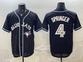 Toronto Blue Jays #4 George Springer 2026 Fashion Replica Black BFRAILEY Out Stitched Jersey