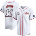 Cincinnati Reds #11 Barry Larkin White BFRAILEY 2025 Speedway Classic Home Limited Stitched Jersey