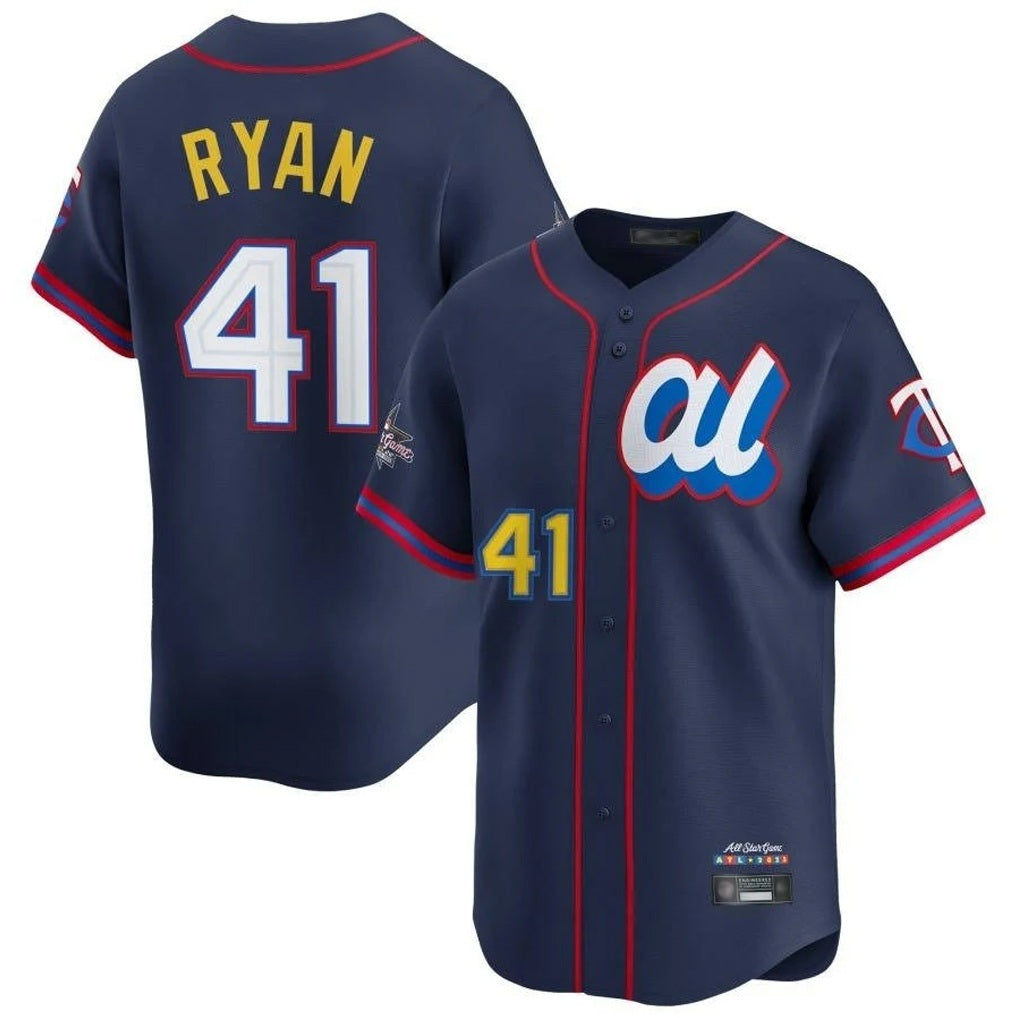 Minnesota Twins #41 Joe Ryan Player Navy BFRAILEYAll-star Game Limited Home Stitched Jerseys