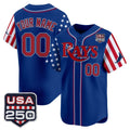 Custom Tampa Bay Rays America 250 Edition Vapor Premier Limited Royal BFRAILEY Stitched Jerseys