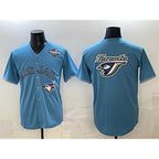 Toronto Blue Jays Team Big Logo Blue BFRAILEY 2025 World Series Home Cool Base Stitched Jersey