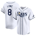 Tampa Bay Rays #8 Brandon Lowe White BFRAILEY Home Limited Player Jersey