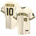 Milwaukee Brewers #10 Sal Frelick Player Cream BFRAILEY Home Limited Stitched Jerseys