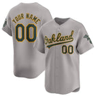 Custom Oakland Athletics Active Player Gray BFRAILEY Away Limited Stitched Jersey
