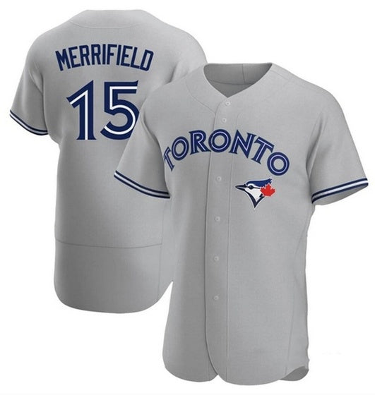 Toronto Blue Jays #15 Whit Merrifield Gray BFRAILEY Road Flex Base Player Jersey