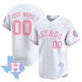 Custom Houston Astros White BFRAILEY Bubblegum Pink Vapor Premier Limited Jersey ¨C All Stitched