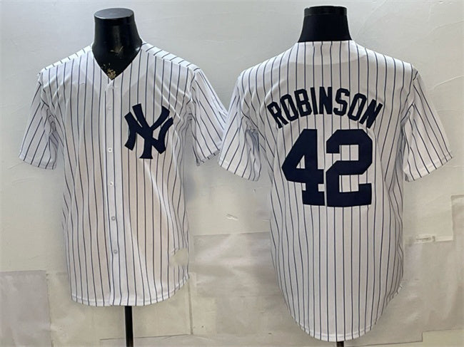 New York Yankees #42 Jackie Robinson White BFRAILEY Stitched Jersey