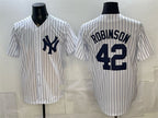 New York Yankees #42 Jackie Robinson White BFRAILEY Stitched Jersey