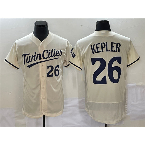 Minnesota Twins #26 Max Kepler Cream BFRAILEY Flex Base Stitched Jersey