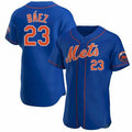 New York Mets #23 Javier Baez Royal BFRAILEY Anthentic Jersey