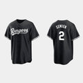 Texas Rangers #2 Marcus Semien Black BFRAILEY Cool Base Stitched Jersey
