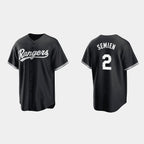 Texas Rangers #2 Marcus Semien Black BFRAILEY Cool Base Stitched Jersey