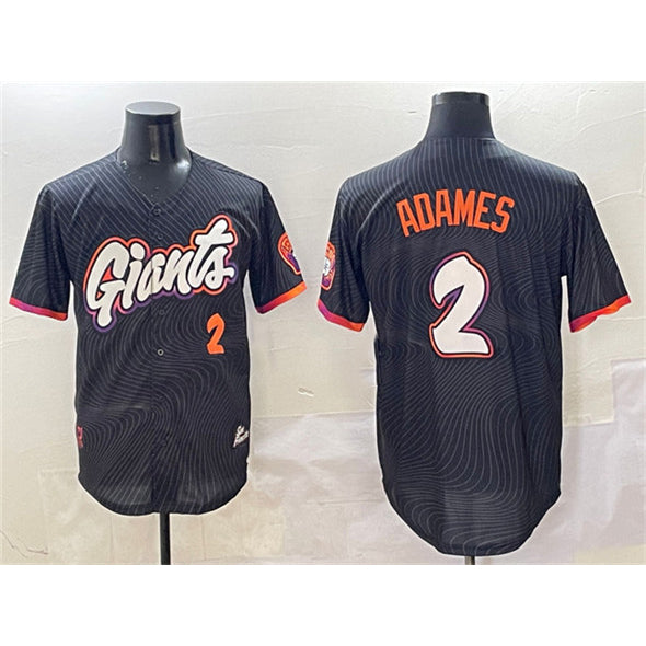 San Francisco Giants #2 Willy Adames Anthracite BFRAILEY 2025 City Connect Limited Stitched Jersey