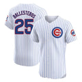 Chicago Cubs #25 Moises Ballesteros Player White BFRAILEY Limited Elite Home Game Stitched Jerseys