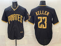 Pittsburgh Pirates #23 Mitch Keller Black BFRAILEY 2026 City Connect Stadium Stitched Jersey