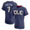 Cleveland Guardians #7 George Valera Player Navy BFRAILEY City Connect Limited Elite Home Stitched Jerseys