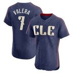 Cleveland Guardians #7 George Valera Player Navy BFRAILEY City Connect Limited Elite Home Stitched Jerseys
