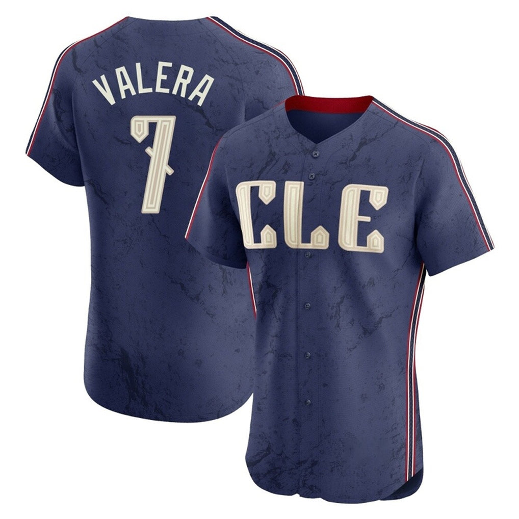 Cleveland Guardians #7 George Valera Player Navy BFRAILEY City Connect Limited Elite Home Stitched Jerseys