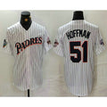 San Diego Padres #51 Trevor Hoffman White BFRAILEY Pinstripe Jersey