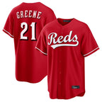 Cincinnati Reds #21 Hunter Greene Player Red BFRAILEY Home Game Stitched Jerseys