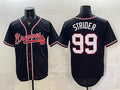 Atlanta Braves #99 Spencer Strider 2026 Fashion Replica Black BFRAILEY Out Stitched Jersey