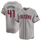 Arizona Diamondbacks #41 Carlos Santana Player Gray BFRAILEY Road Limited Home Game Stitched Jerseys
