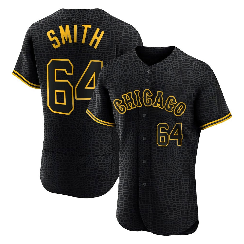 Chicago White Sox #64 Shane Smith Player Black BFRAILEY Snake Skin City Limited Elite Home Stitched Jerseys