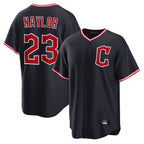 Cleveland Guardians #23 Bo Naylor Player Navy BFRAILEY Home Game Stitched Jerseys