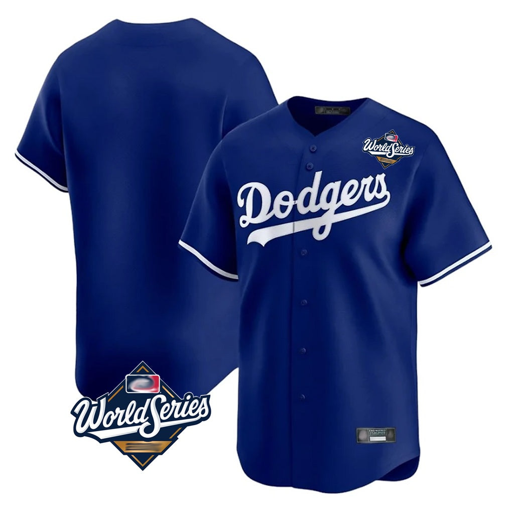 Los Angeles Dodgers Blank Player Royal BFRAILEY Limited Home World Series Stitched Jerseys