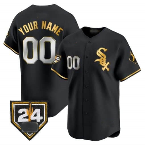 Custom Chicago White Sox 2024 Spring Training Patch Vapor Premier Limited Jersey ¨C All Stitched-Black Gold BFRAILEY