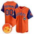 Custom Houston Astros x Dragon Ball Royal Orange BFRAILEY Vapor Premier Limited Jersey - All Stitched