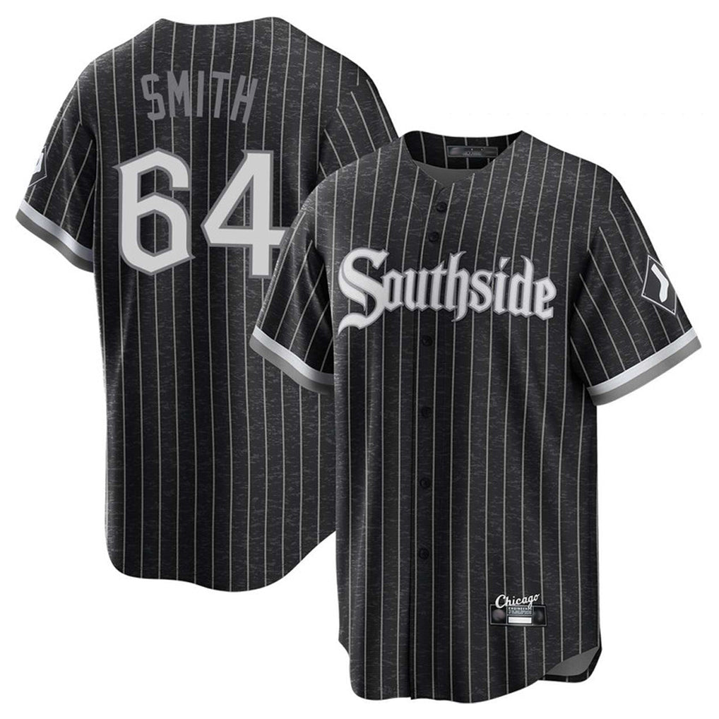 Chicago White Sox #64 Shane Smith Player Black BFRAILEY City Connect Home Game Stitched Jerseys