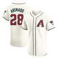 Arizona Diamondbacks #28 Nolan Arenado Player Cream BFRAILEY Limited Elite Home Game Stitched Jerseys