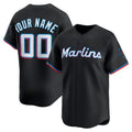 Custom Miami Marlins Black BFRAILEY Alternate Limited Jersey