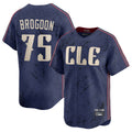 Cleveland Guardians #75 Connor Brogdon Player Navy BFRAILEY City Connect Limited Home Stitched Jerseys