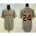 San Francisco Giants #24 Willie Mays Grey BFRAILEY Limited Stitched Jersey