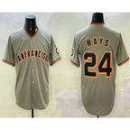 San Francisco Giants #24 Willie Mays Grey BFRAILEY Limited Stitched Jersey