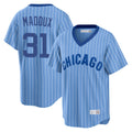 Chicago Cubs #31 Greg Maddux Player Blue BFRAILEY T-shirt Cooperstown Collection Limited Stitched Jerseys