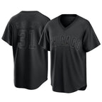 Chicago Cubs #31 Greg Maddux Player Black BFRAILEY T-shirt Home Game Stitched Jerseys