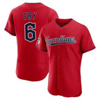 Cleveland Guardians #6 David Fry Player Red BFRAILEY Limited Elite Home Stitched Jerseys
